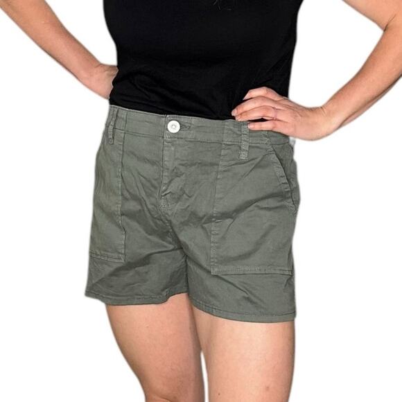 HUDSON Green Utility Shorts Women's Size 29 Pockets Lightweight Summer - Picture 1 of 11
